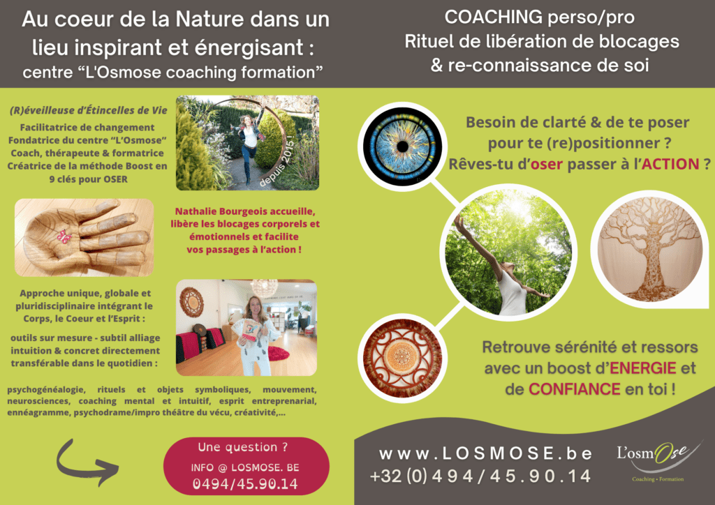 Coaching perso pro holistique rituel libération blocages et reconnaissance de soi N Bourgeois L Osmose