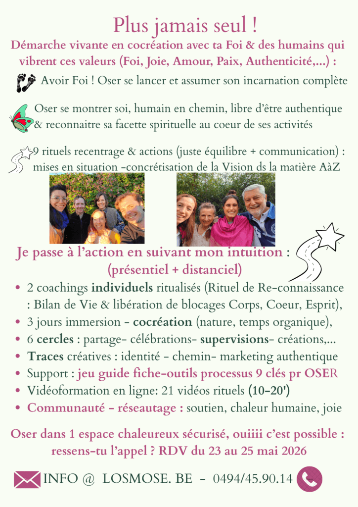 Incarne, rayonne et ose passer à l'action 9 mois Prise de parole en public et leadership inspirant N Bourgeois L Osmose