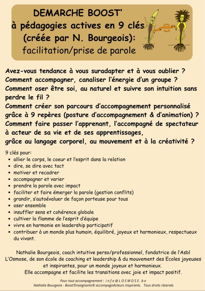 livre jeu guide 9 clés démarche Boost Enseignants ecoles direction sélèves inspirants N Bourgeois L osmose